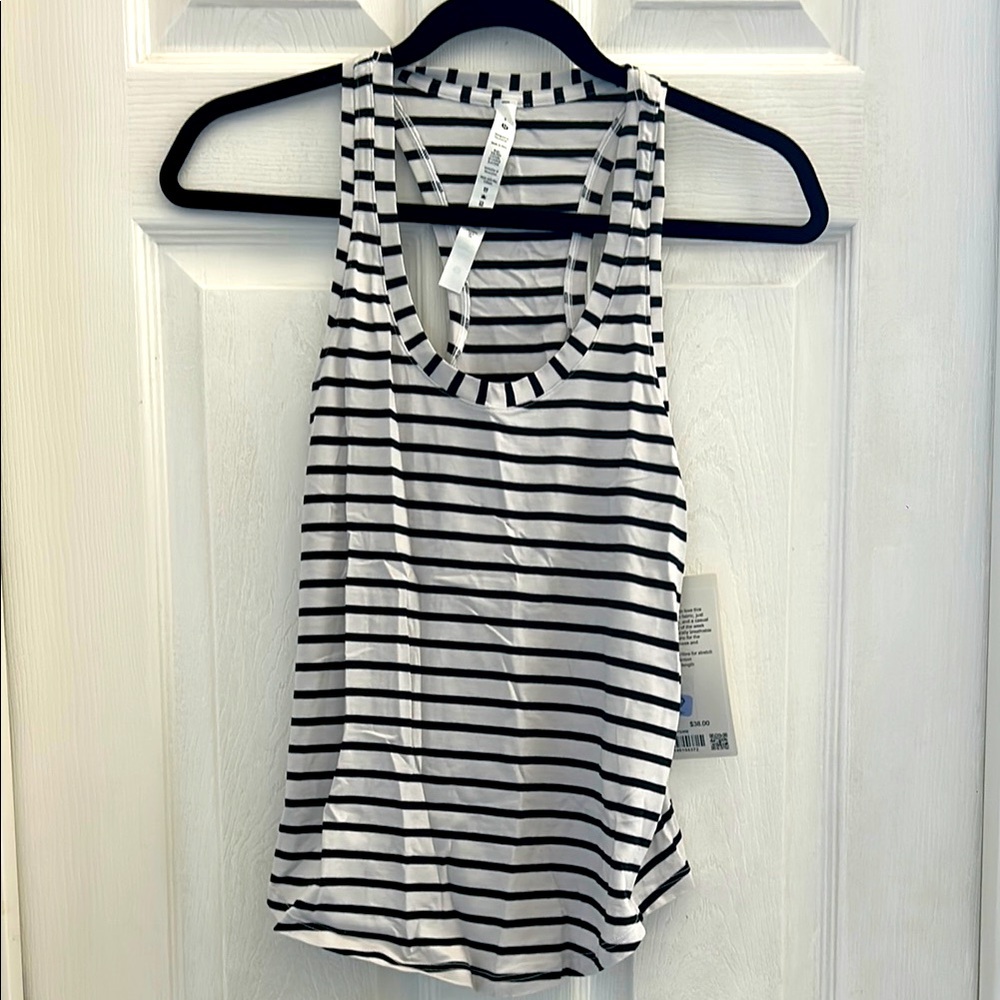Lululemon Striped Black and White Love Tank Top